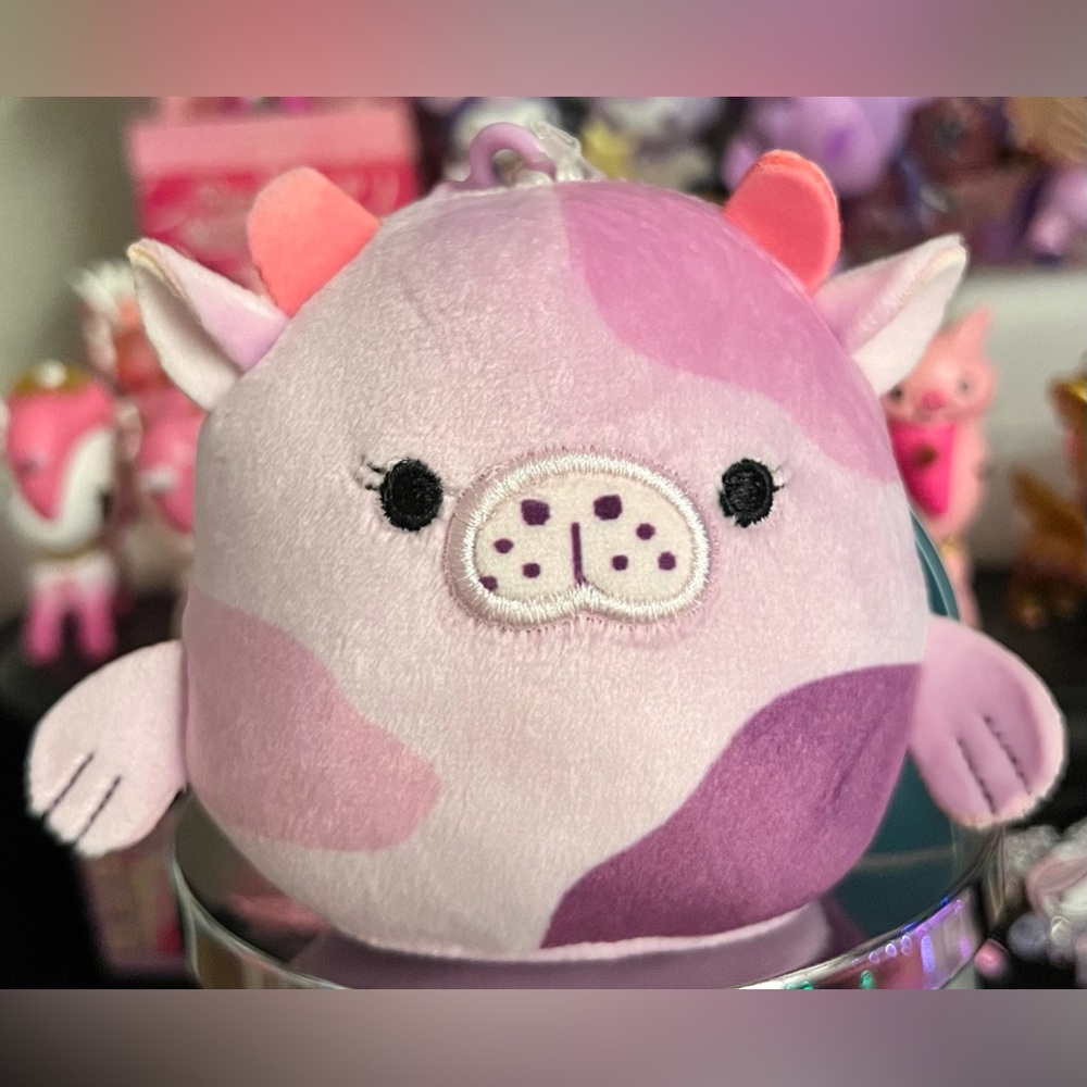 Stasia the Purple Sea Cow 3.5" Squishmallow Clip